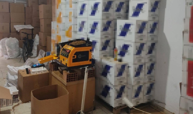 Turgutlu'da 5 milyonluk kaçak sigara operasyonu