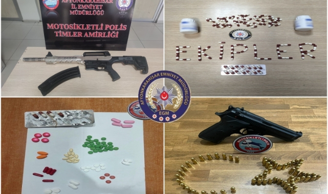 Afyonkarahisar'da bıçak ve uyuşturucu operasyonu!