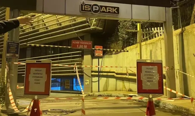 Beyoğlu’ndaki İSPARK’ın kolanları çatladı, otopark boşaltıldı