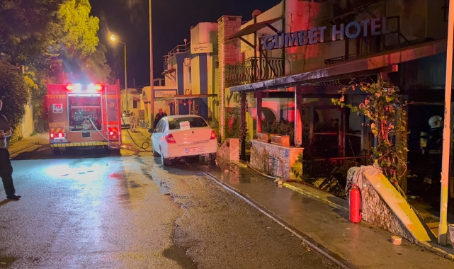 Bodrum'da otel alev alev yandı