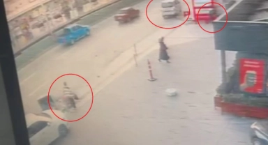 Bursa'da aracın çarptığı demir duba yerinden fırlayıp polis memurunu yaraladı
