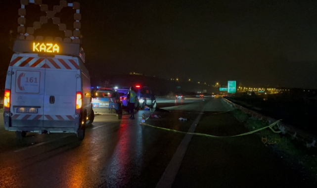 Bursa'da otobanda feci kaza! 1 ölü