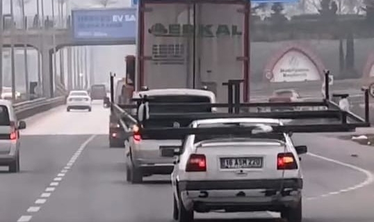 Bursa'da tehlikeli taşıma şok etti!