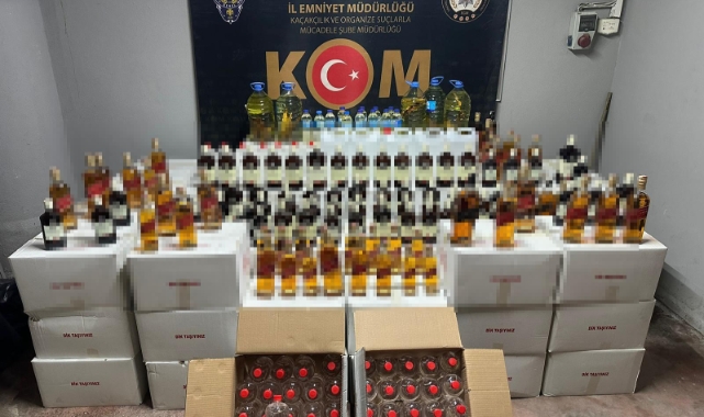 Bursa’da yıl boyunca 9 bin 865 litre sahte alkol ele geçirildi