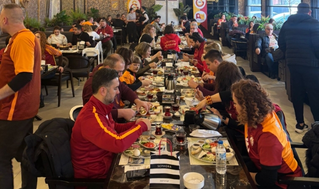 Bursa Nilüfer Galatasaray Taraftar Derneği'nin yeni yıl kahvaltısına yoğun ilgi