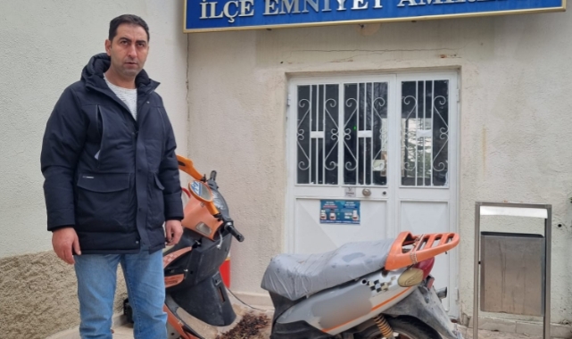 Çalıntı motosiklet bulunup sahibine teslim edildi