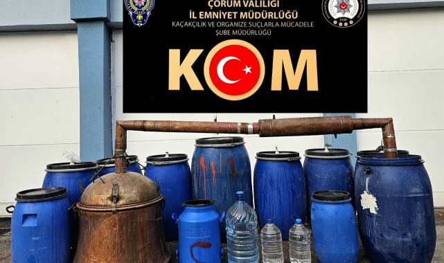 Çorum'da sahte alkol operasyonu!
