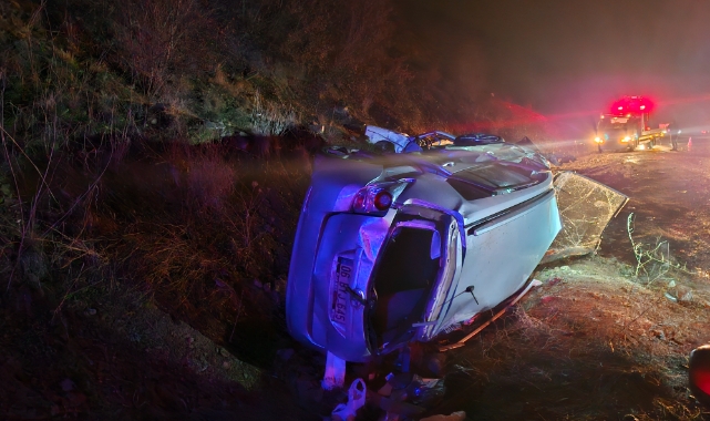 Çorum'da takla atan otomobildeki 3 kişi yaralandı