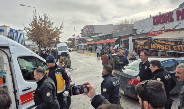 Edirne'de yıkım sırasında arbede