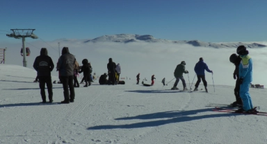 Erciyes'te hafta sonu yoğunluğu başladı