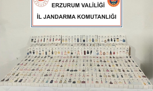 Erzurum’da gümrük kaçağı parfüm ele geçirildi