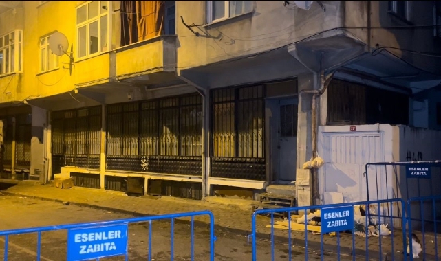 Esenler’de kolonları çatlayan 6 katlı bina tedbir amaçlı tahliye edildi