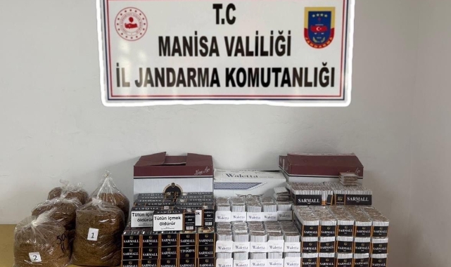 Gördes'te kaçak tütün operasyonu