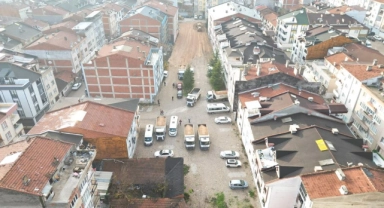 İnegöl'de 17 bina kamulaştırılarak 150 araçlık otopark üretiliyor