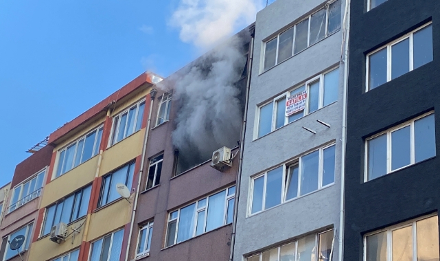 Kadıköy’de apartman dairesi alev alev yandı