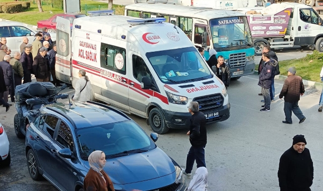 Karabük'te minibüsün çarptığı kadın ağır yaralandı!