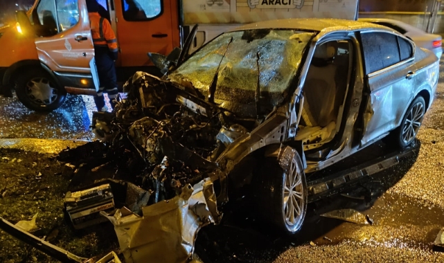 Kartal sahil yolunda feci kaza!