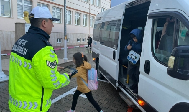Kırklareli'nde okul servislerine denetim