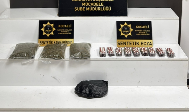 Kocaeli'de 1 kilo 824 gram uyuşturucu ele geçirildi
