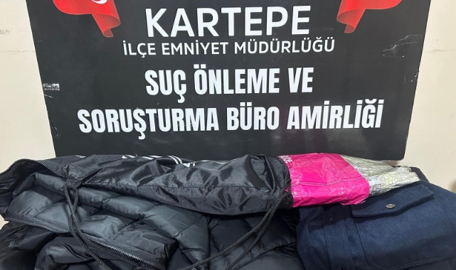 Kocaeli'de 25 bin liralık kıyafet çalan hırsız suçüstü yakalandı