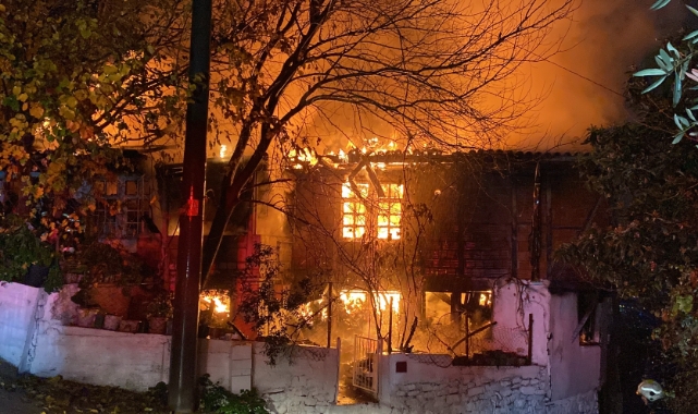 Kocaeli'nde alevler geceyi aydınlattı!