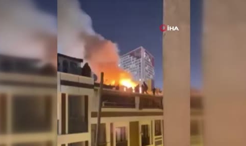 Küçükçekmece’de iş yerinde korkutan yangın