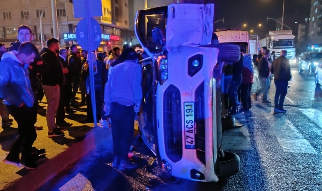 Mardin'de pikap ile otomobil çarpıştı: 4 yaralı