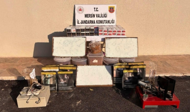 Mersin'de kaçak makaron operasyonu!