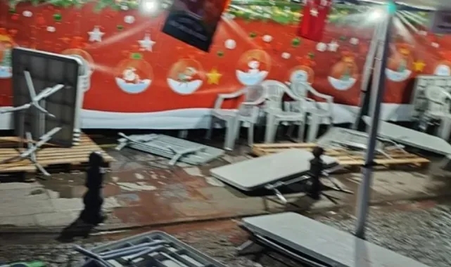 Odunpazarı Belediyesi'nin Yeni Yıl Pazarı tezgahları saldırıya uğradı