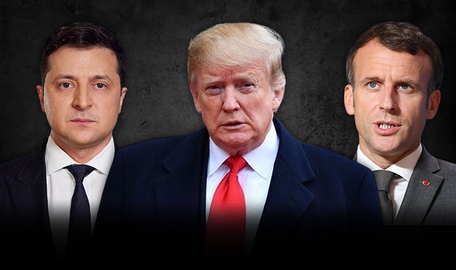 Paris'te Zelenskiy, Trump ve Macron'dan üçlü zirve!