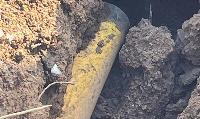 Posof'ta toprak kayması doğalgaz hattına zarar verdi