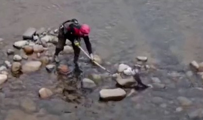 Rize'de dereden kedi kurtarma operasyonu