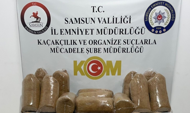 Samsun'da 200 kilo kaçak tütün ele geçirildi