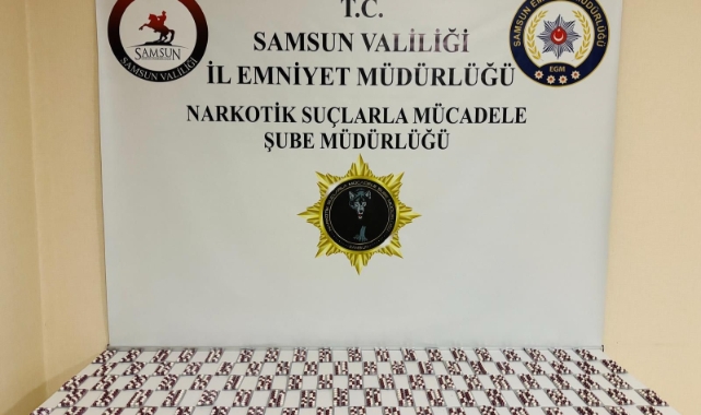 Samsun'da bin 176 adet sentetik ecza ele geçirildi