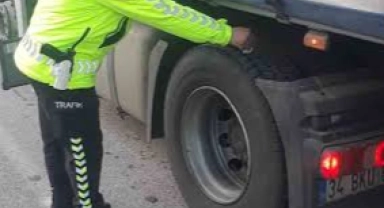 Sinop'ta kış lastiği denetimi gerçekleştirildi