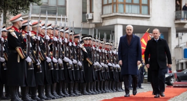 TBMM Başkanı Kurtulmuş Kuzey Makedonya'da