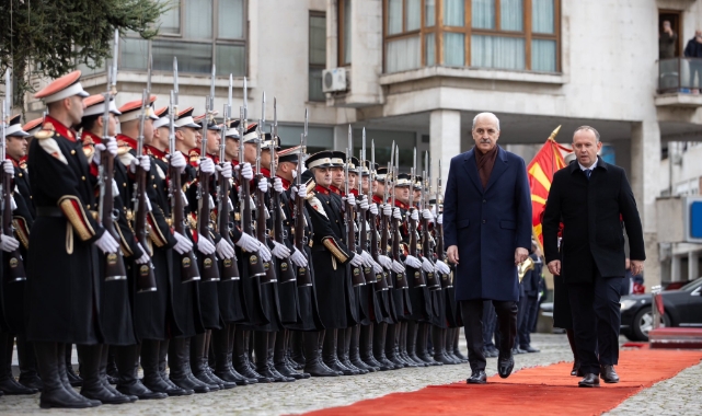 TBMM Başkanı Kurtulmuş Kuzey Makedonya'da