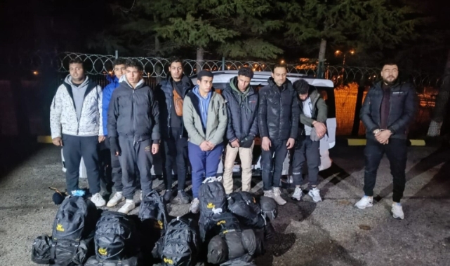 Tekirdağ'da 8 düzensiz göçmen ve 1 organizatör yakalandı