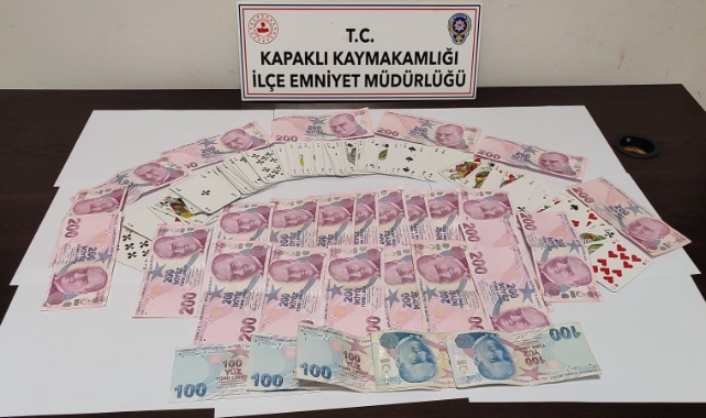 Tekirdağ'da kumar oynayan 5 kişi suçüstü yakalandı