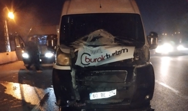 Tokat'ta taziyeye giderken minibüsün çarptığı yaşlı adam öldü