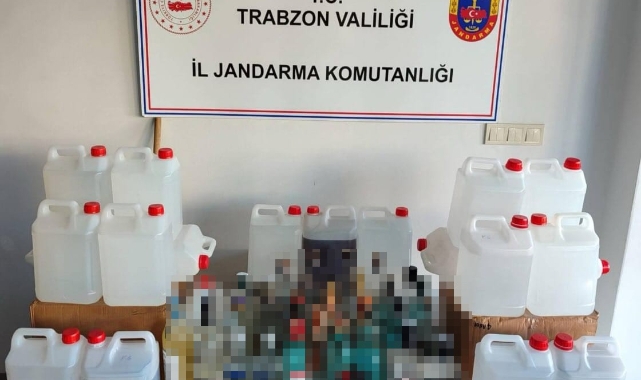 Trabzon'da sahte alkol operasyonu! Litrelerce ele geçirildi