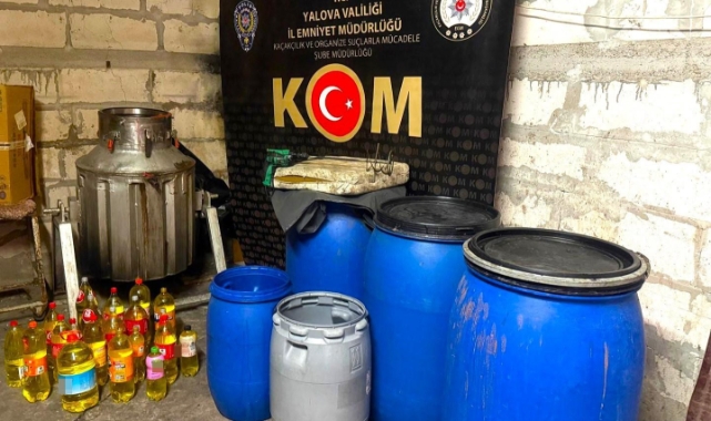 Yalova'da yılbaşı öncesi sahte alkol operasyonu!