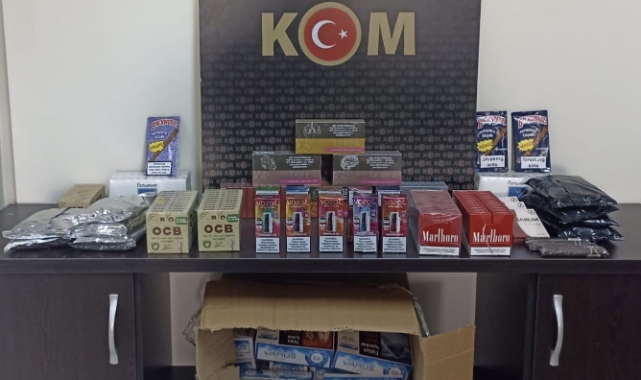 Aydın'da çok sayıda doldurulmuş makaron ele geçirildi