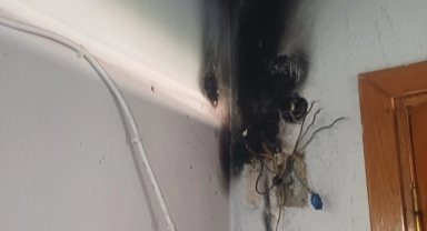 Aydın'da elektrik kontağından çıkan yangın korkuttu