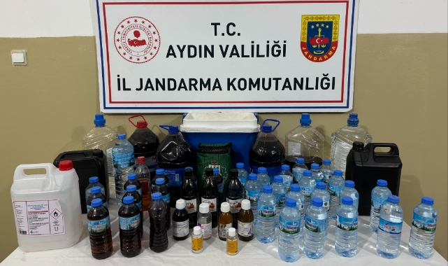 Aydın'da sahte alkol imalathanesine baskın!