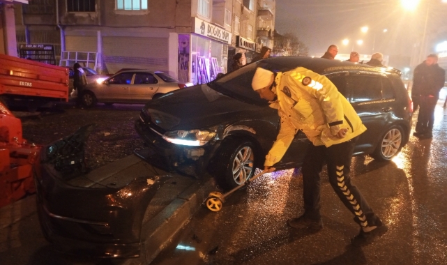 Bafra'da trafik kazası: 1 yaralı