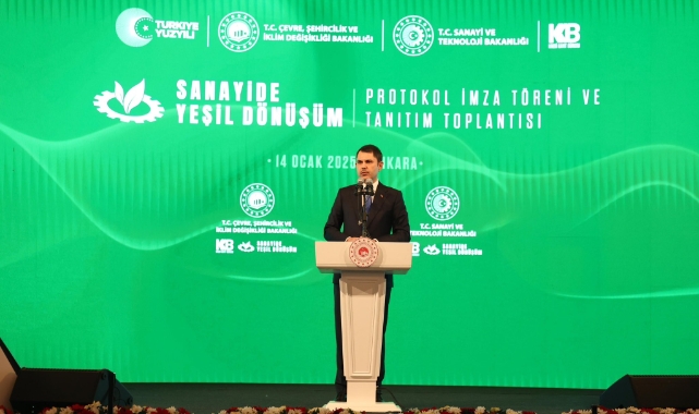 Bakan Kurum'dan Sanayide Yeşil Dönüşüm Protokolü paylaşımı