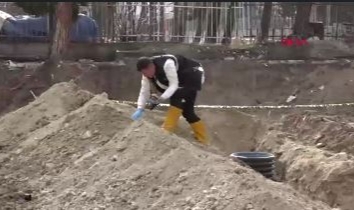 Burdur'da kazı sırasında insan kemikleri bulundu