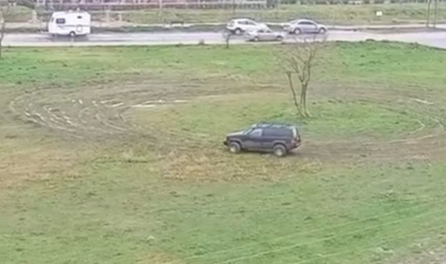 Bursa'da dakikalarca böyle drift attı