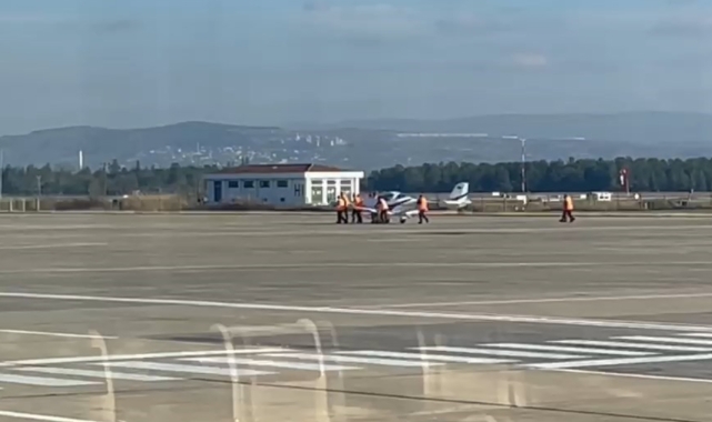 Bursa'da düşen eğitim uçağının enkazı kaldırıldı